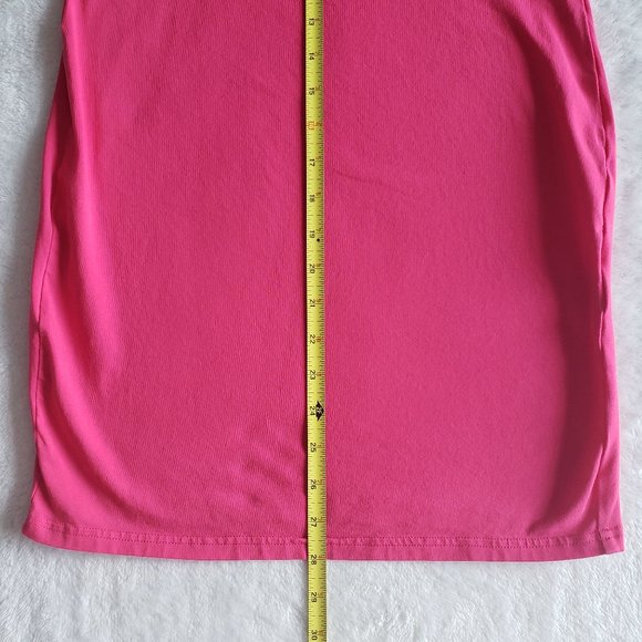 SHEIN Women's Sleeveless Basic Scoop Neck Fuchsia Mini Shirt Dress SZ M - Picture 12 of 14